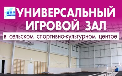 Универсальный игровой зал в сельском спортивно-культурном центре