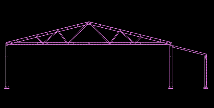 Склад 1225 м<sup>2</sup> для сейсмики 9 баллов из металлоконструкций