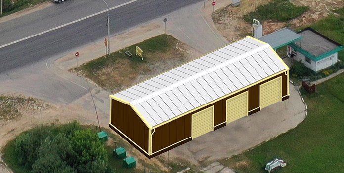 Гараж 8 х 20 х 3,5 м из металлоконструкций