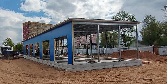 Автомойка на 5 постов из металлоконструкций