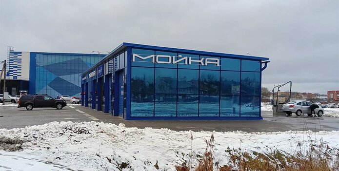 Автомойка на 6 постов из металлоконструкций