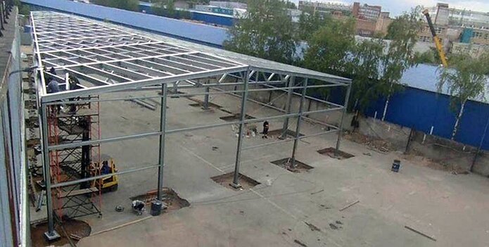 Цех 800 кв.м по выпуску профлиста из металлоконструкций