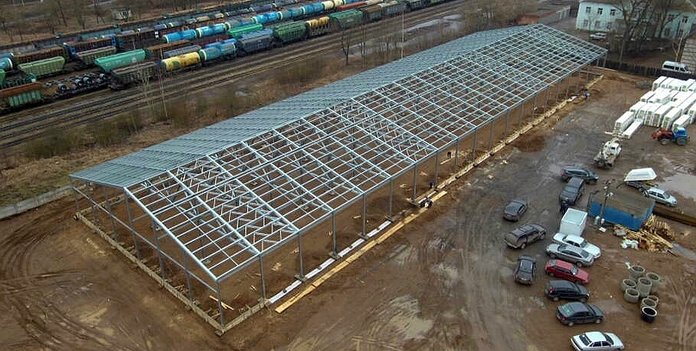 Быстровозводимый ангар 3000 кв. м по готовому проекту из металлоконструкций