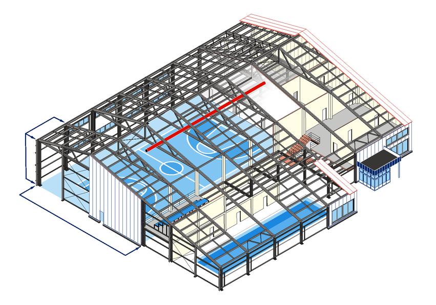 Спортивные конструкции. Быстровозводимый спортзал.