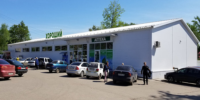 Магазин 18 х 45 х 4 м из металлоконструкций