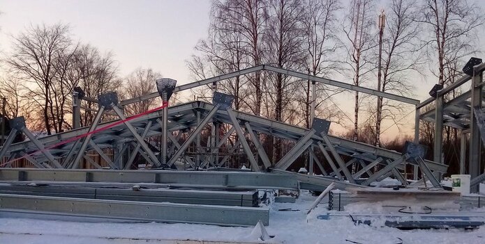 Магазин с пристройкой 460 м<sup>2</sup> из металлоконструкций