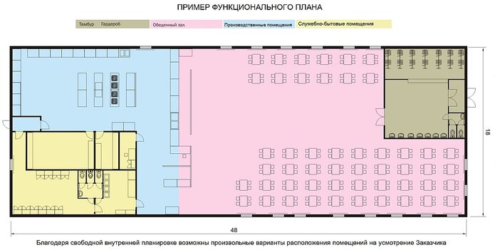 Типовой проект столовой на 200 мест из металлоконструкций