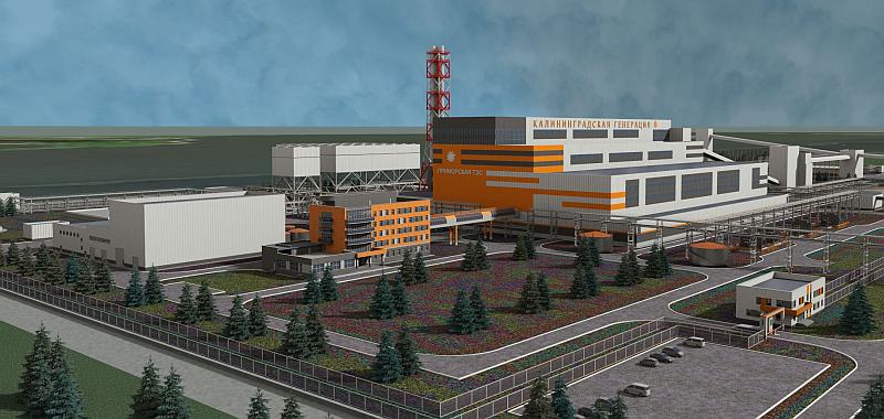 Визуализация проекта Приморской ТЭС: главный корпус