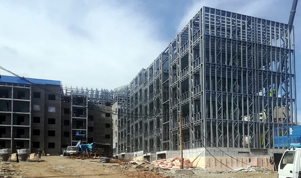Строительство 5 этажного ЛСТК дома в Нерюнгри