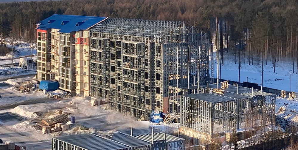 Зимнее строительство жилого дома из ЛСТК в Якутии
